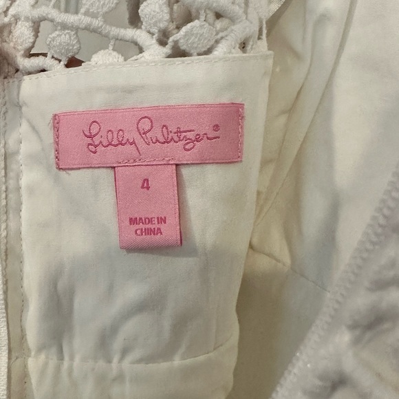 Lilly Pulitzer white lace dress, size 4 - Picture 5 of 6